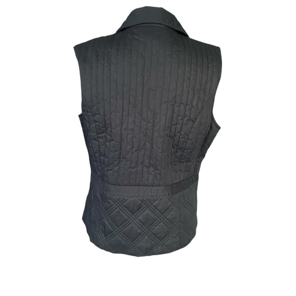Orvis small 6/8 women's black sleeveless button down collared vest fall winter - Picture 4 of 8